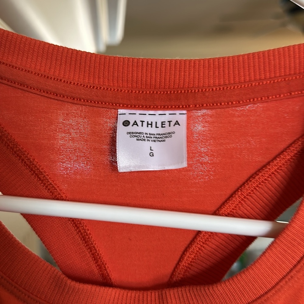 Athleta Bright Orange Sleeveless Top - Picture 2 of 3